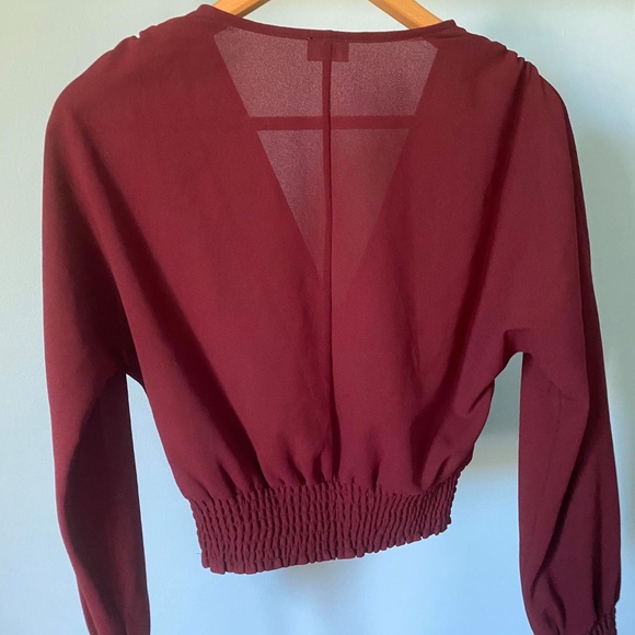 Aritzia Wilfred Blouse in Burgundy! - Picture 4 of 5